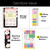 Excello Brands Hardcover 15 Month Fashion Planner CY27 - 5.5" X 8" (Black Floral Pink)