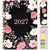 Excello Brands Hardcover 15 Month Fashion Planner CY27 - 5.5" X 8" (Black Floral Pink)