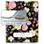Hardcover Teacher Lesson Plan 8 Period: Days Vertically Down The Side (Black Floral)