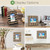 Painted Rustic Wood Picture Frame: Holds a 4x6 Photo: Ready to Hang or Stand