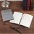 Pocket Journal Notebook 4.25"x5.75" with Elastic Closure Leather Material Pocket Journal Notebook 4.25"x5.75" with Elastic Closure Leather Material
