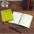 Pocket Journal Notebook 4.25"x5.75" with Elastic Closure Leather Material Pocket Journal Notebook 4.25"x5.75" with Elastic Closure Leather Material