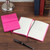Pocket Journal Notebook 4.25"x5.75" with Elastic Closure Leather Material Pocket Journal Notebook 4.25"x5.75" with Elastic Closure Leather Material