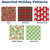 Global Printed Products Holiday Shipping Boxes (Pack of 5 - Traditional Patterns - 6"x6"x6" )