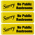 Sorry No Public Restroom Sign: Easy to Mount with Symbols 9x3, Pack of 3 (Black) - EGP-HD-0269 Sorry No Public Restroom Sign: Easy to Mount with Symbols 9x3, Pack of 3 (Black) - EGP-HD-0269