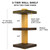 Three Tier Floating Corner Shelves - EGP-HD-0401 (Dark Brown & Natural Wood)