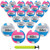 Volleyball Assorted Graphics with Pump Blue/Grey/White, Blue/Pink/White