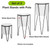 Set of Three Plant Stands & Pots (Black/White)
