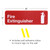 Fire Extinguisher 9x3" Red Plastic Business Signs, 3-Pack, Ready to Mount