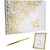 Deluxe Wedding Guest Book, White and Gold Foil Hardcover, Gilded Edges, includes Pen and Picture Frame