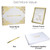 Deluxe Wedding Guest Book, White and Gold Foil Hardcover, Gilded Edges, includes Pen and Picture Frame