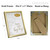 Deluxe Wedding Guest Book, White and Gold Foil Hardcover, Gilded Edges, includes Pen and Picture Frame