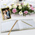 Deluxe Wedding Guest Book, White and Gold Foil Hardcover, Gilded Edges, includes Pen and Picture Frame
