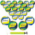 Xcello Sports Volleyball Assorted Graphics with Pump Green, Navy, Yellow and Blue, Yellow, White