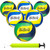 Xcello Sports Volleyball Assorted Graphics with Pump Green, Navy, Yellow and Blue, Yellow, White