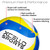 Xcello Sports Volleyball Assorted Graphics with Pump Green, Navy, Yellow and Blue, Yellow, White