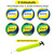 Xcello Sports Volleyball Assorted Graphics with Pump Green, Navy, Yellow and Blue, Yellow, White