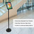Excello Global Products Pedestal Floor Sign with 8.5" x 11" Snap Frame (Adjustable Height - Extends 30" to 48")