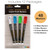 Excello Global Products Liquid Chalk Markers, Assorted Colors, 4/pack