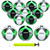 Soccer Ball (Black/Green/Silver, White/Green/Silver) w/Pump - Size 3, 4 or 5 and 2, 6 or 12 Packs Soccer Ball (Black/Green/Silver, White/Green/Silver) w/Pump - Size 3, 4 or 5 and 2, 6 or 12 Packs