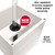RTA Planter Box With Pole Holder (White) - 14"x14" Undersized