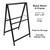 Metal A-Frame Sidewalk Sign, 24" x 36", Black Metal A-Frame Sidewalk Sign, 24" x 36", Black