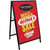 Metal A-Frame Sidewalk Sign, 24" x 36", Black Metal A-Frame Sidewalk Sign, 24" x 36", Black