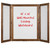 40" x 60" Wooden Wall Mounted Folding Whiteboard (Brown)