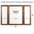 40" x 60" Wooden Wall Mounted Folding Whiteboard (Brown)
