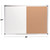 Hanging Combination Board (Cork and Dry Erase) 24" x 36" w/ Magnets and Pins