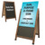 24x36 Chalkboard Coroplast Combo A-Frame – Brown or Black