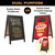 24x36 Chalkboard Coroplast Combo A-Frame – Brown or Black