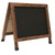 A-Frame Combo, Chalkboard and Coroplast Poster Holder, 18x24, Rustic Brown