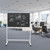 Reversible Rolling Magnetic Chalkboard - 48"x32" (White Frame) Reversible Rolling Magnetic Chalkboard - 48"x32" (White Frame)