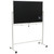 Reversible Rolling Magnetic Chalkboard - 48"x32" (White Frame) Reversible Rolling Magnetic Chalkboard - 48"x32" (White Frame)