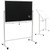 Reversible Rolling Magnetic  Whiteboard/Chalkboard - 48"x32" (White Frame)