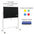 Reversible Rolling Magnetic  Whiteboard/Chalkboard - 48"x32" (White Frame)