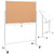 Reversible Rolling Magnetic Whiteboard/Corkboard  - 48"x32" (White Frame)