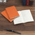 Field Notebook - 3.5"x5.5" - Leather Material - Lined Memo Book - Pack of 3