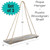Rustic Distressed Wood Hanging Shelves: 17" Swing Rope Shelves (3-Pack)