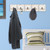 Rustic Wall Mounted Coat Rack with 4 double hanging hooks