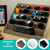 Excello Global Products Wooden Sunglass Organizer - 12.25 x 10.25 x 7.5 Inches - Holds 10 Pairs of Glasses (Black)