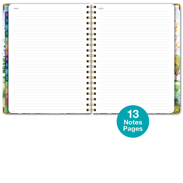 2026-2027 Excello Brands 8.5" x 11" Academic Year Hardcover Fashion Planner, Weekly/Monthly, 14 Month, Tree Seasons