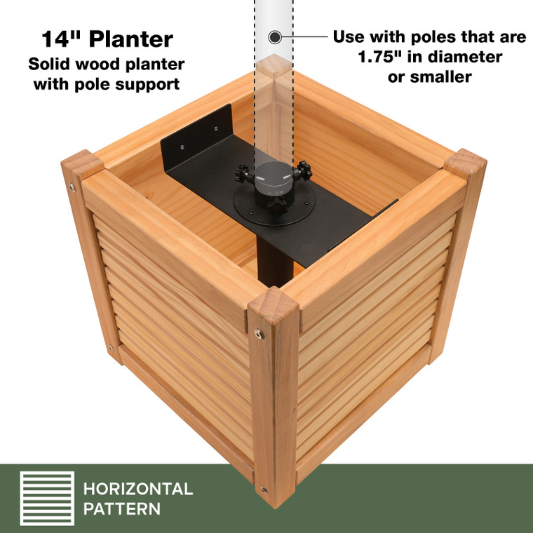 Excello Brands 14" Jardin Planter - Horizontal Natural
