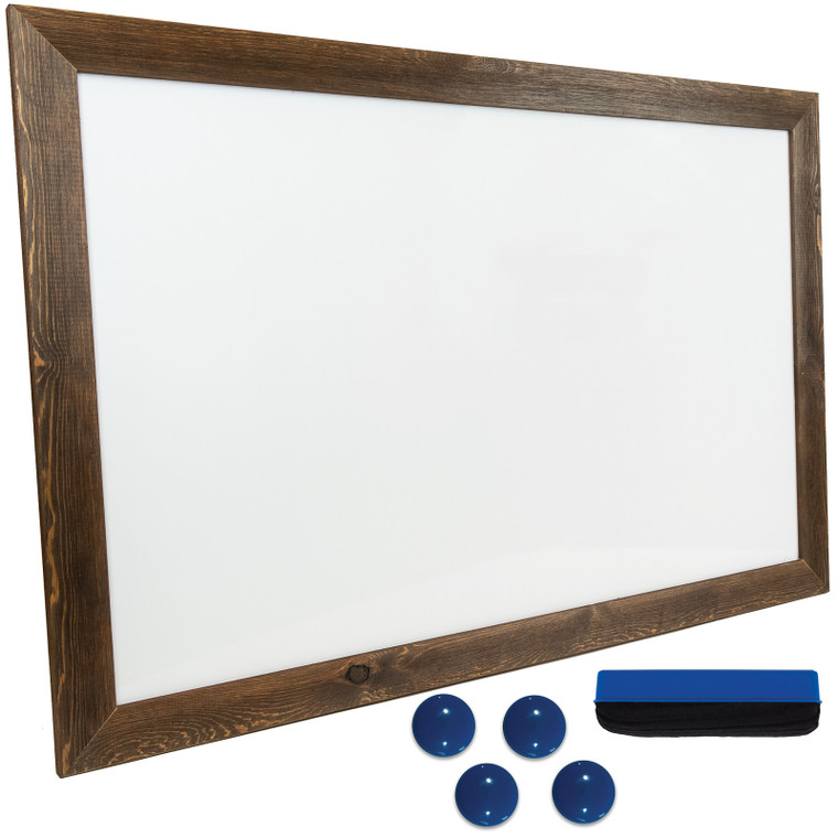 Excello Global Products Rustic Frame 24"x36" Magnetic White Board