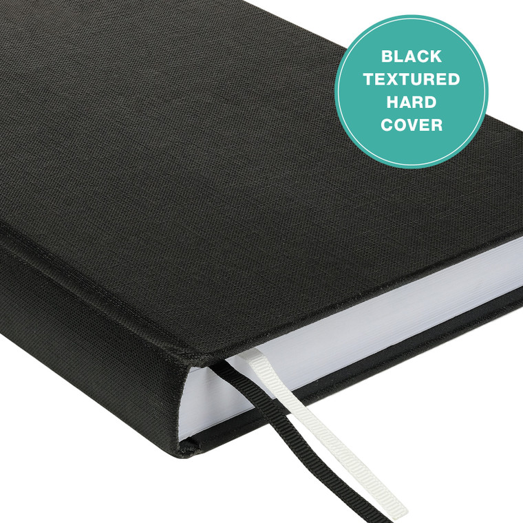 Excello Brands Classic Daily Diary Hardcover Planner 8" X 12" Cy 2027 (Black)