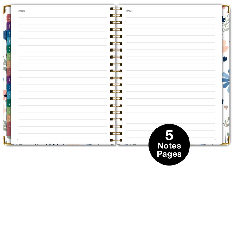 Excello Brands 2027 15-Month Weekly & Monthly Hardcover Planner, 8.5" x 11", Colorful Botanicals