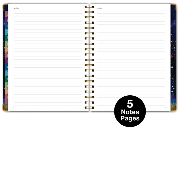 Excello Brands Hardcover 15 Month Fashion Planner CY27 - 8.5" X 11" (Black Tree Seasons)