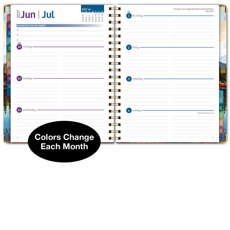 Excello Brands Hardcover 15 Month Fashion Planner CY27 - 8.5" X 11" (Lake View)