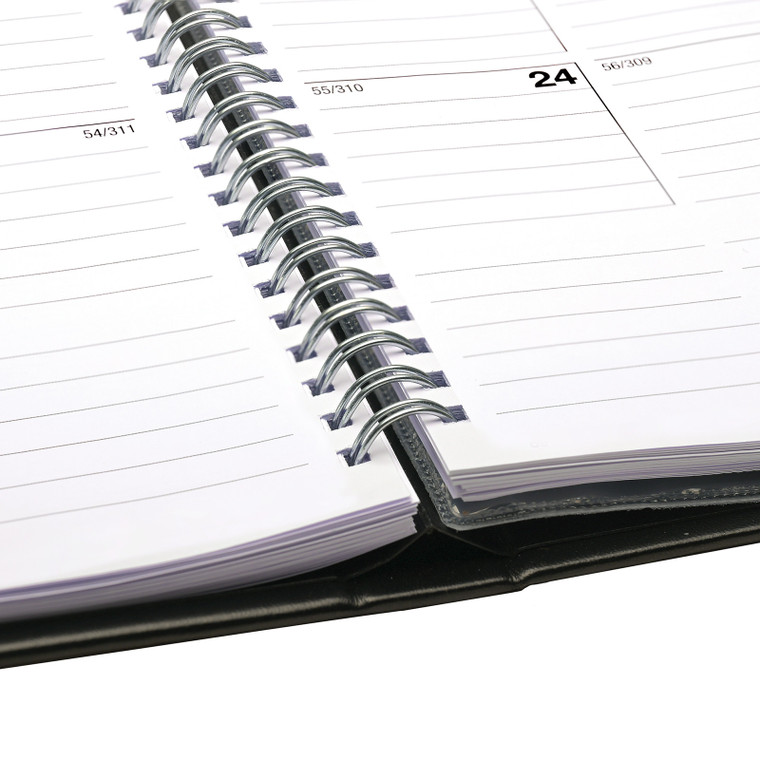 Excello Brands CY27 12 Month Concealed Planner W/ Executive Monthly Internals - 8.5" X 11" (Black)